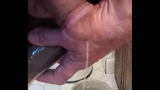 Prostate cum from soft cock