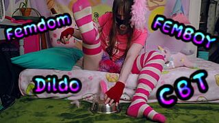 SEX VIDEO - 4k | Femdom femboy dildo cbt! (Teaser)