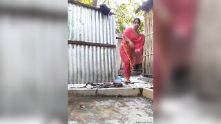 Desi Village Bhabi Bathing Secretly Captured 2 Clip-Merged | Desi x clips porn video mms desi xxx