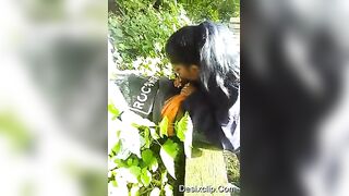 Desi NRI Babe Sucking Black Guy Cock outdoor - desixclip iporn desi xxx