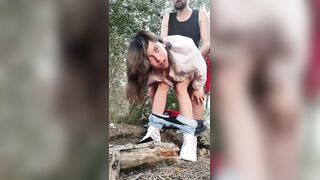 Most demanding viral video cute girl getting banges by bf in forest - desixclip cute indian porn desi xxx