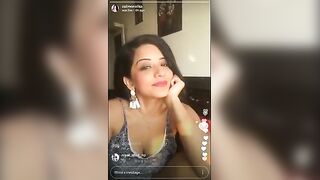 Monalisa Instagram Live with her ID, Cleavage in Nighty ,Big Melons - desivdo desijugar desi xxx